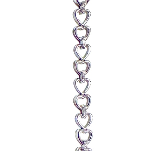 Sterling HEARTS ⬇️$💗 Heart Bracelet 925 Double Hearts DESIGN Price Drop - Picture 5 of 7